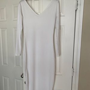 Ribbed fitted maxi dress